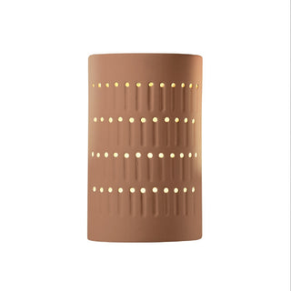 Ambiance Small Cactus Cylinder Wall Sconce, Open Top/Bottom, Adobe, LED
