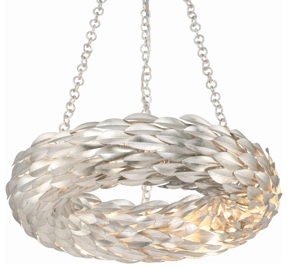 Crystorama Lighting Group 535 Broche 18"W 6 Light Ring Chandelier - Antique