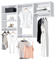 Modular Closet System Wall-Mounted Closet Hanging Organizer For 66"- 96" Closet,
