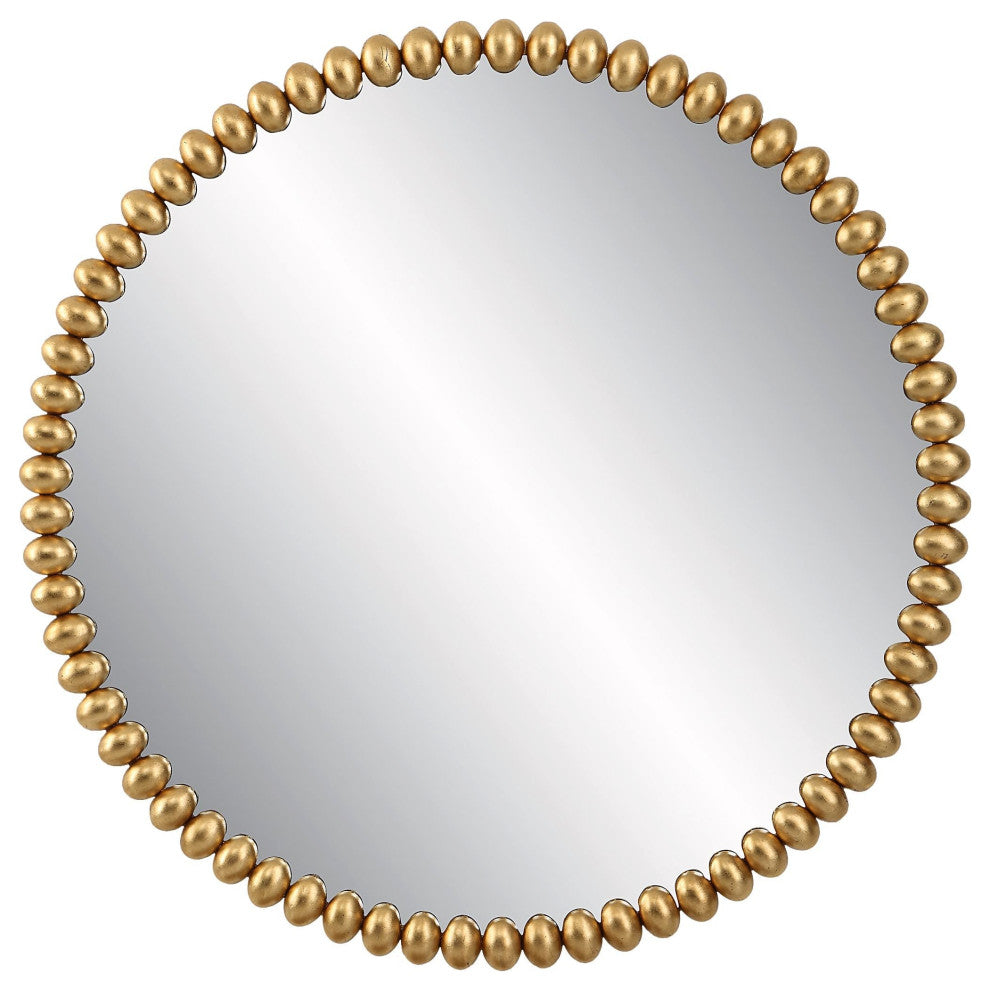 Uttermost Byzantine Round Gold Mirror