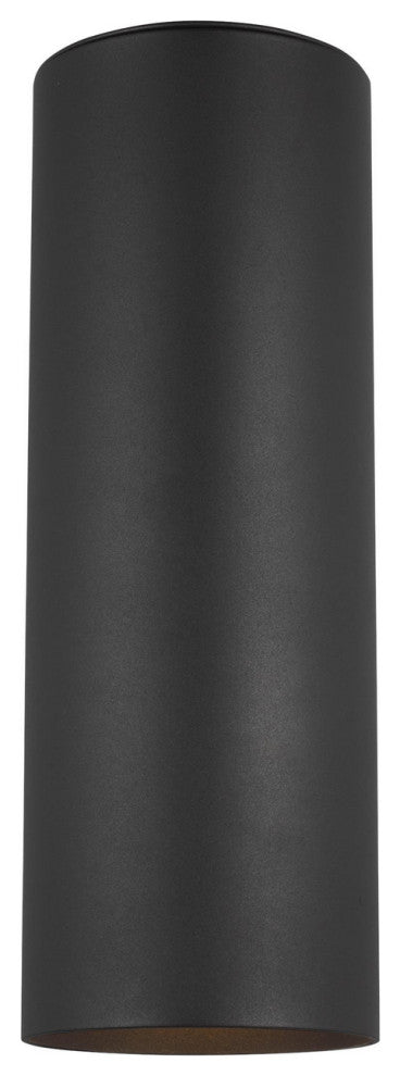 Outdoor Cylinders 2-Light Outdoor Wall Lantern, Black
