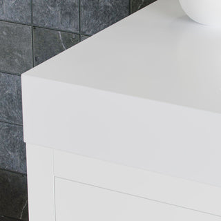 Boutique Bath Vanity, High Gloss White, 40", Single Sink, Freestanding