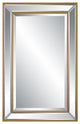 Benzara BM276696 32" Wood Wall Mirror, Beveled Mirror Frame, Gold