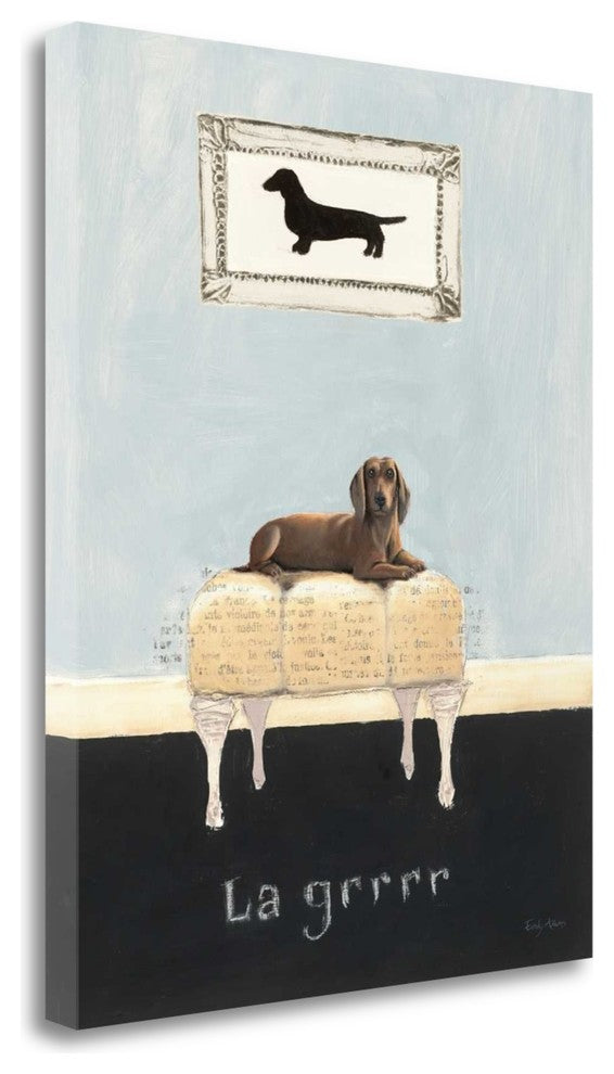 "La Grrr" By Emily Adams, Giclee Print on Gallery Wrap Canvas, Ready to Hang