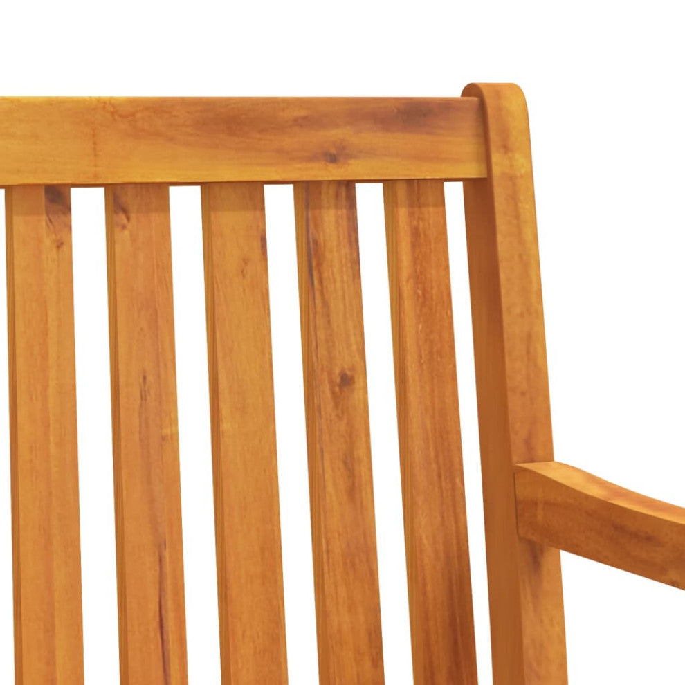 vidaXL Outdoor Patio Bench Garden Park Bench with Armrests Solid Wood Acacia