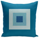 Geometric Decorative Pillow, Peacock, 16"x16"