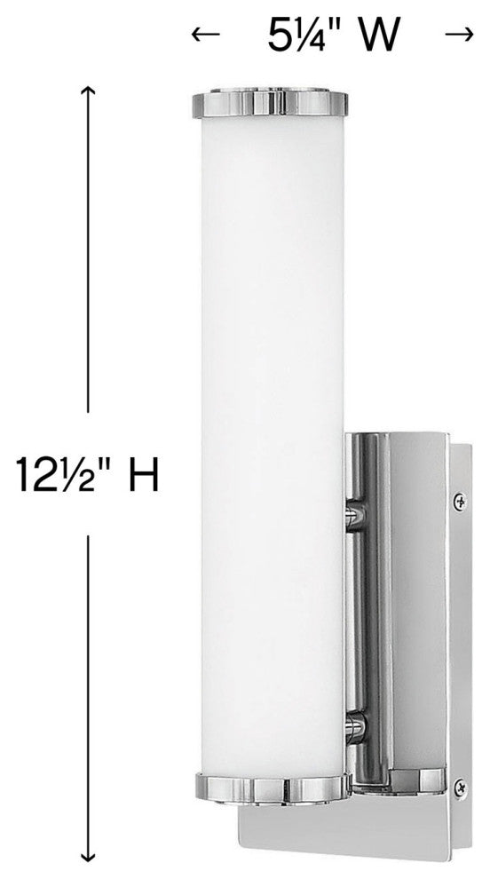 Hinkley Simi Medium Led Sconce, Chrome