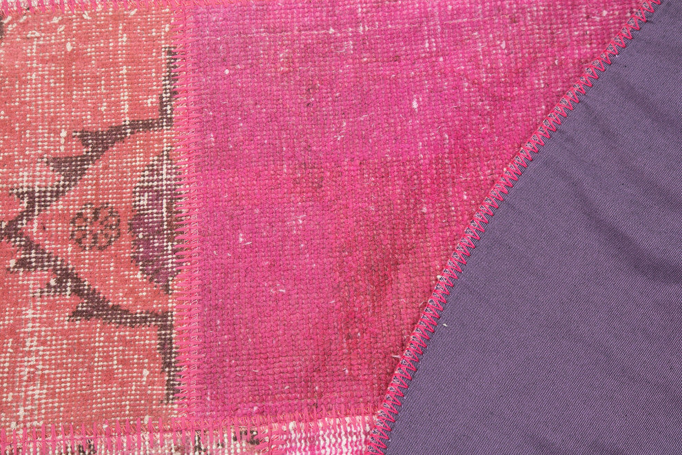 Rug N Carpet - Handwoven Oriental 4' 10" x 4' 10" Boho Round Patchwork Rug