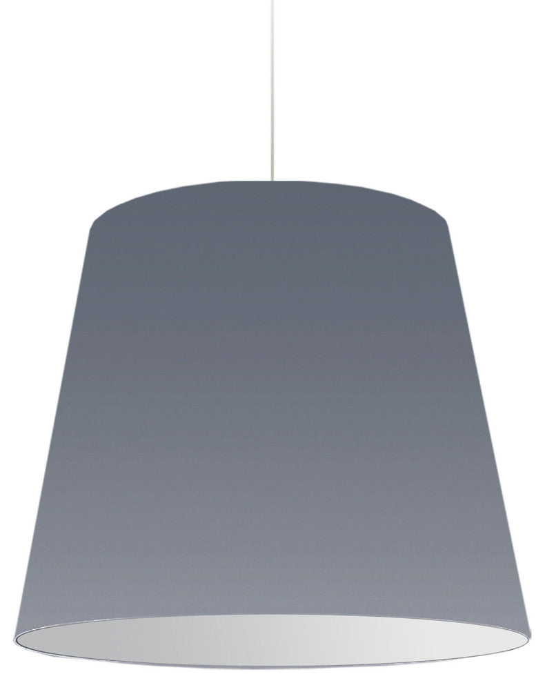 1 Light Oversized Drum Pendant Large Grey Shade