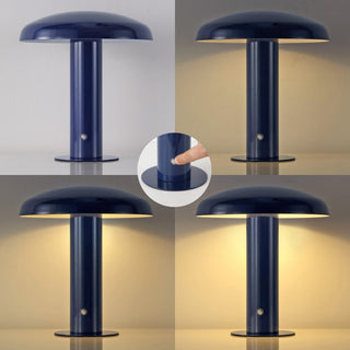 Bohemian Rechargeable/Cordless Iron Dimmable Integrated LED Mushroom Table Lamp