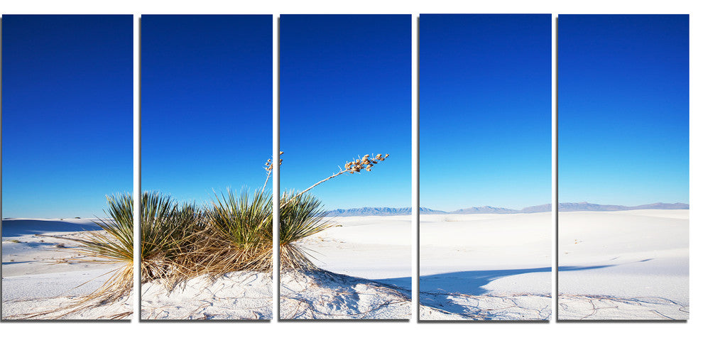 White Sands Park in Usa, Landscape Canvas Art Print, 60"x28", 5 Panels
