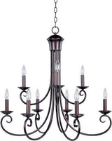 Maxim Lighting Loft 9-Light Chandelier, Oil Rubbed Bronze - 70006OI