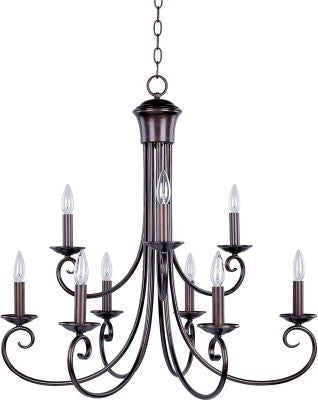 Maxim Lighting Loft 9-Light Chandelier, Oil Rubbed Bronze - 70006OI