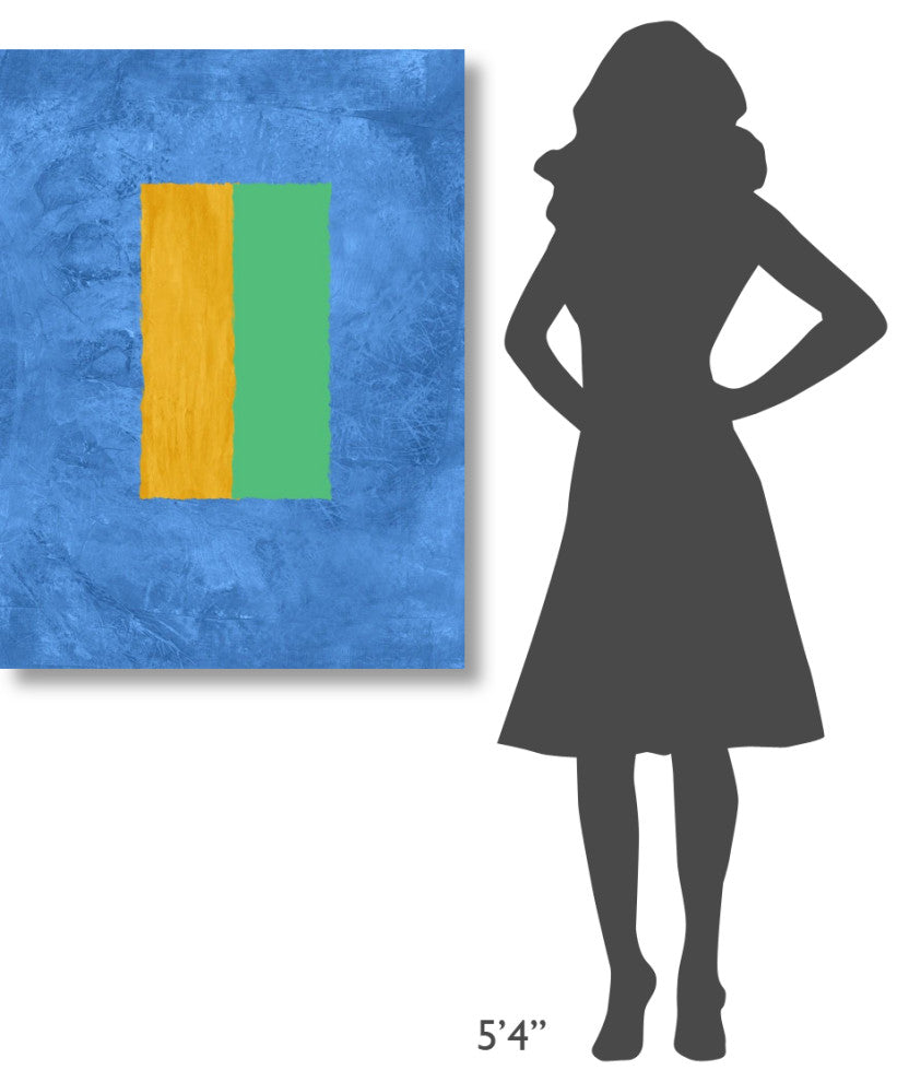 "Blue And Square Theme 2" Fine Art Print