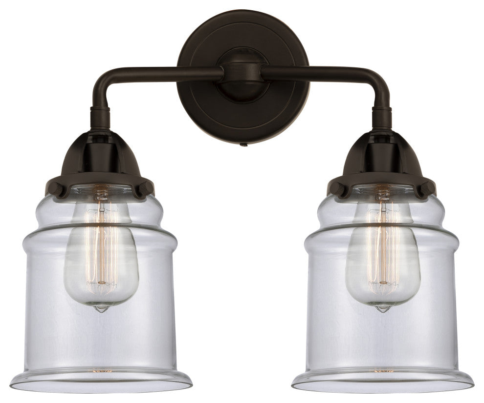 288-2W-OB-G182 Canton 2 Light 14" Bath Vanity Light, Oil Rubbed Bronze
