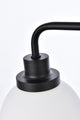 Helen 3-Light Bath Sconce, Black With Frosted Shade