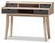 Fella Mid-Century 4-Drawer Oak and Gray Wood Study Desk