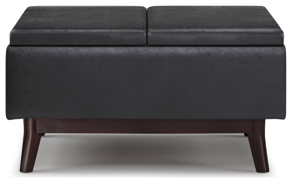 Owen Tray Top Small Coffee Table Storage Ottoman