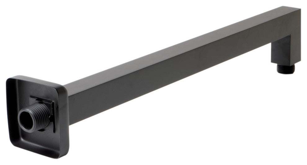 ALFI brand ABSA16S-BM Black Matte 16" Square Wall Shower Arm