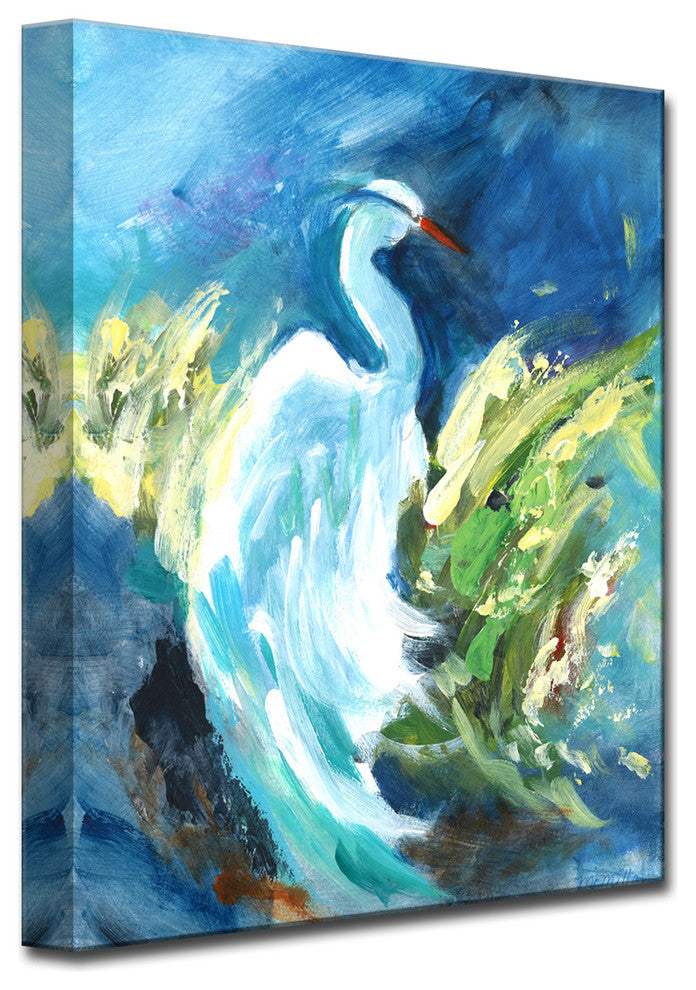 Heron in Color' Ready2HangArt Canvas by Leslie Owens, 16"x20"