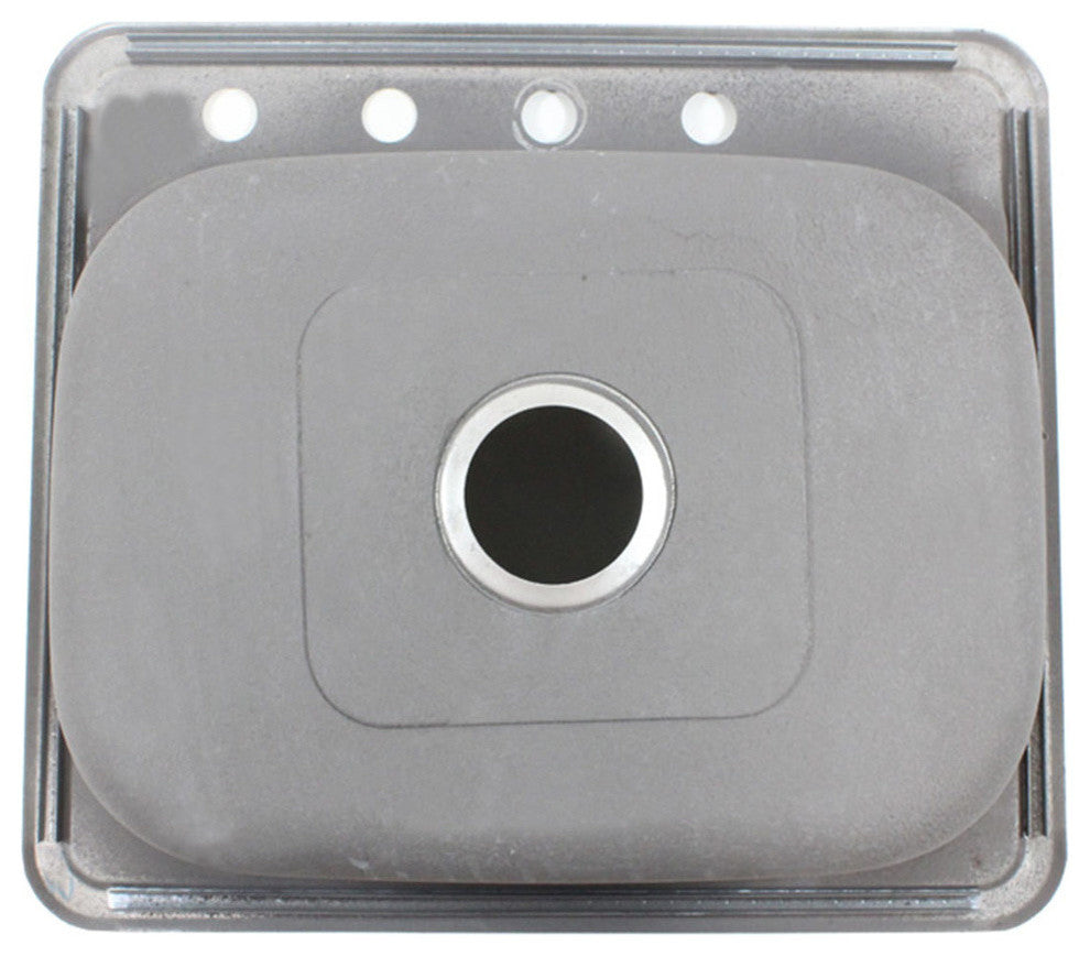 25" Topmount Drop-In Stainless Steel Kitchen Sink With Silicone Colander