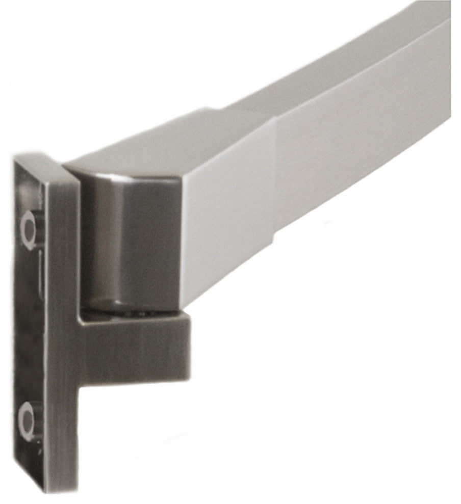60" Fixed Straight Shower Curtain Rod, Brushed Nickel