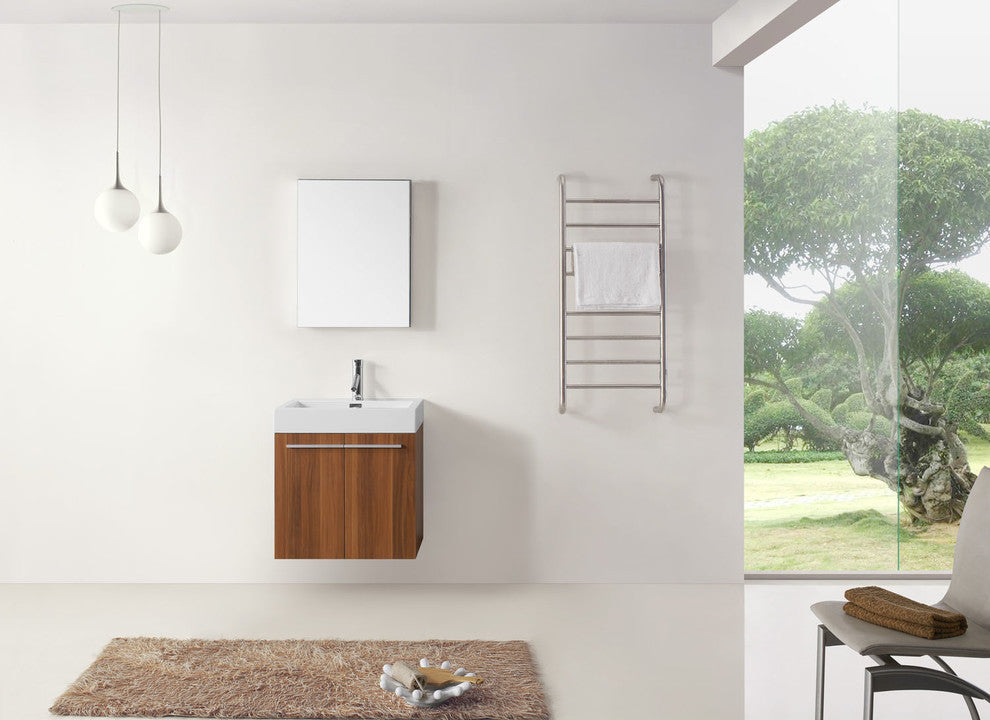 Midori 24" Single Bathroom Vanity Set, Plum, Polished Chrome Faucet