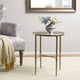 Martha Stewart Antique Bronze Mirrored Top Oval Accent Table