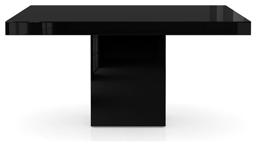 Morley Dining Table in Black Glass