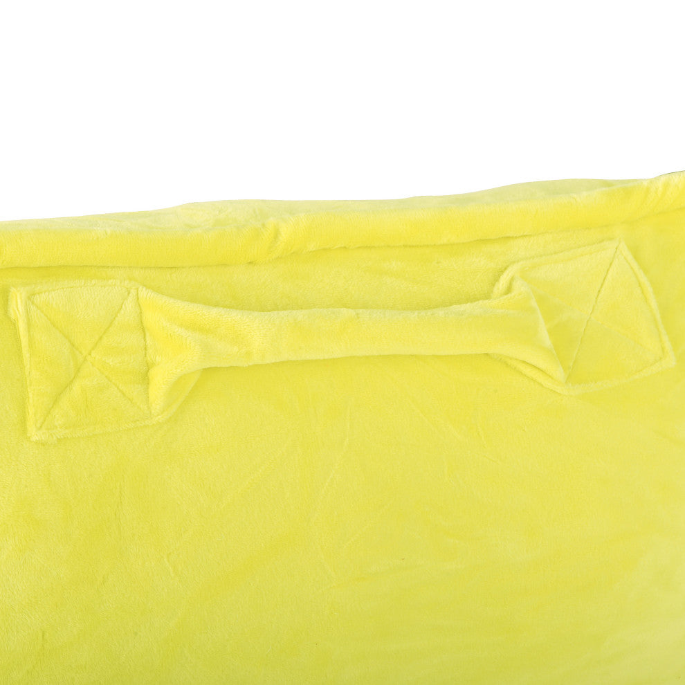 Supersoft Bedrest Lounger Backrest With DIY Filling, Butter Cup
