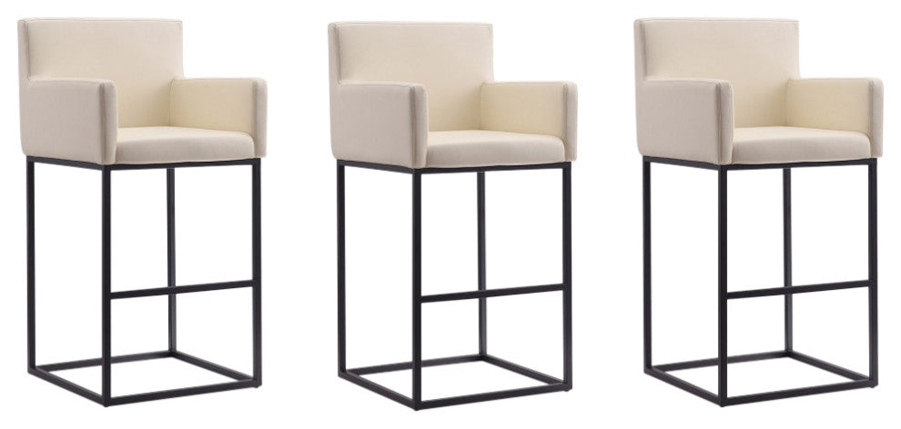 Manhattan Comfort Ambassador Bar Stool, Set of 3