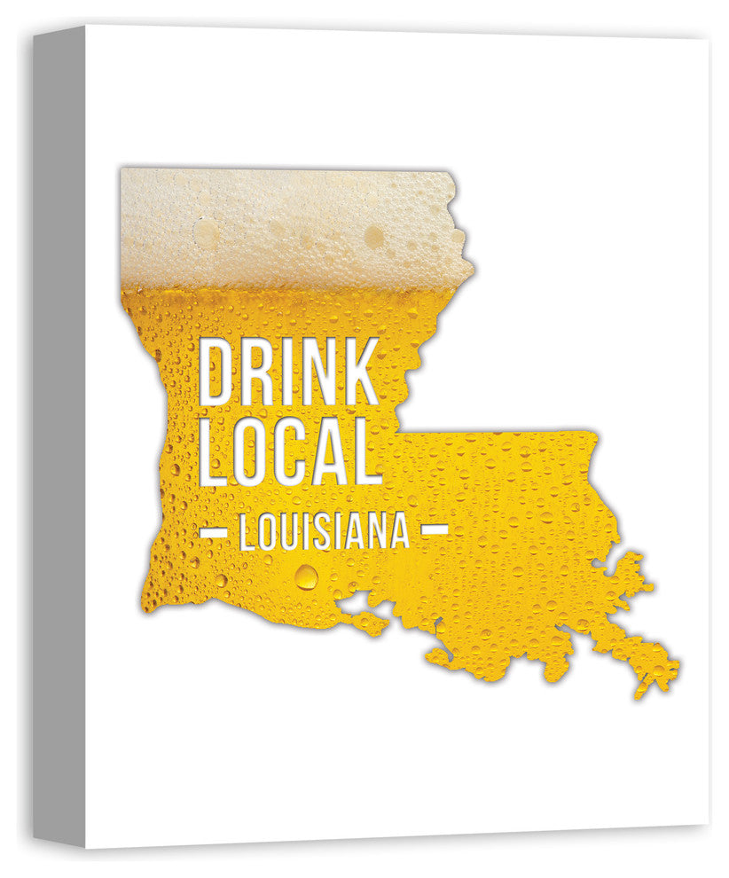 Louisiana Drink Local Beer Wall Art, Canvas