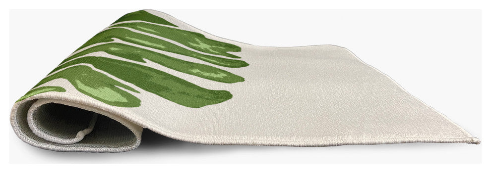 4' x 6' Big Leaf Spring Chenille Indoor/Outdoor Rug