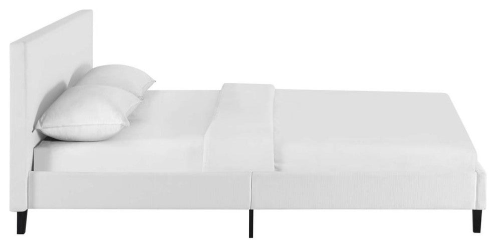 Anya Queen Bed, White
