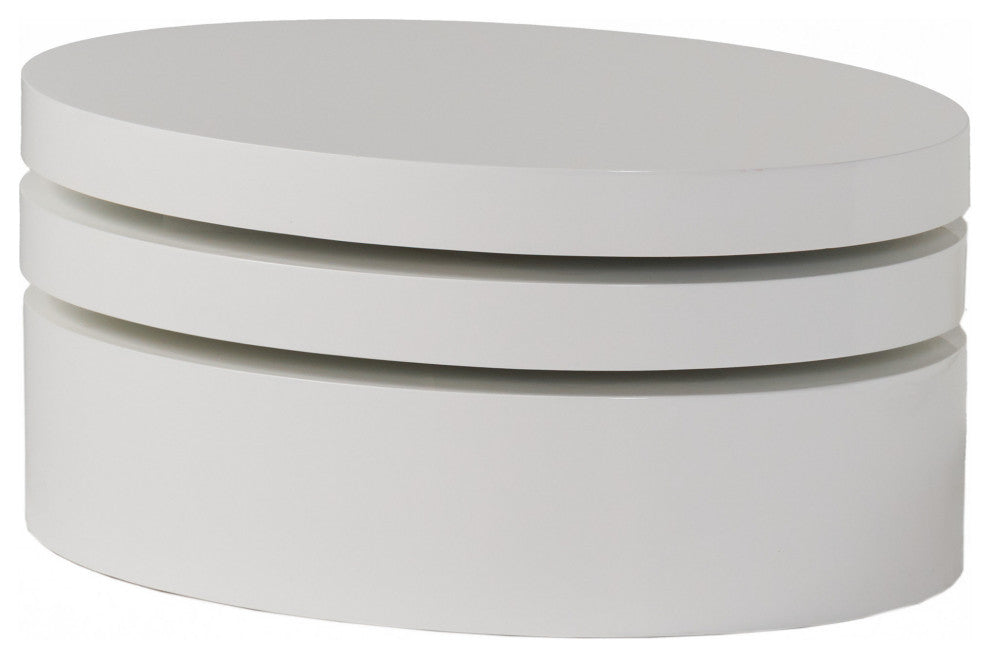 GDF Studio Kendall Oval Mod Swivel Coffee Table