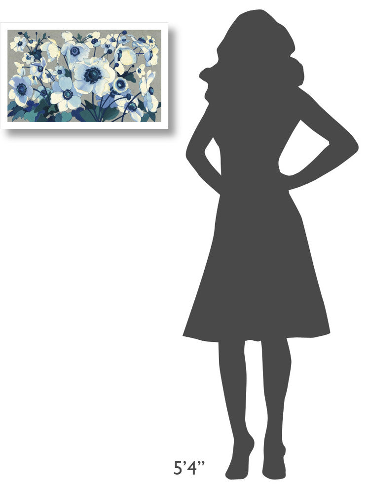 "Anemones Japonaises I" Digital Paper Print by Shirley Novak, 24"x15"