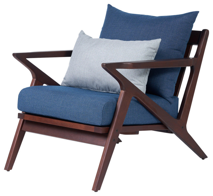 Vaughn Sunbrella Outdoor Patio Club Chair, Bliss Ink