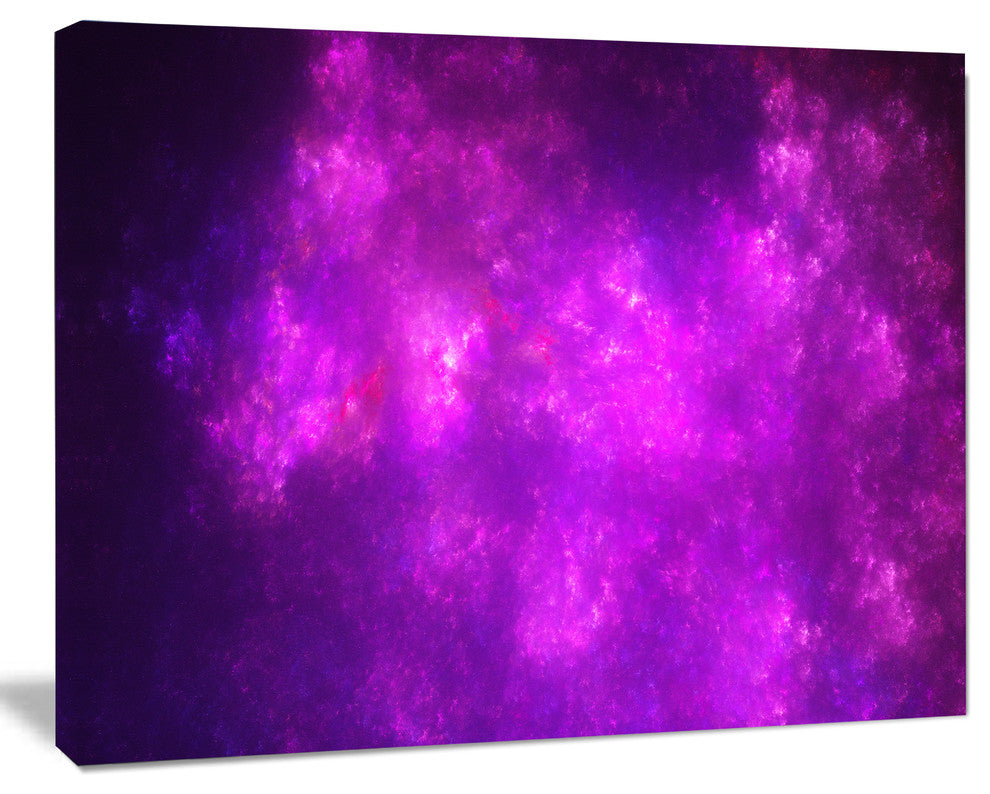 Purple Starry Fractal Sky, Abstract Canvas Art Print, 20x12