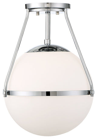 1-Light Semi-Flush Mount, Chrome