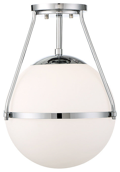 1-Light Semi-Flush Mount, Chrome