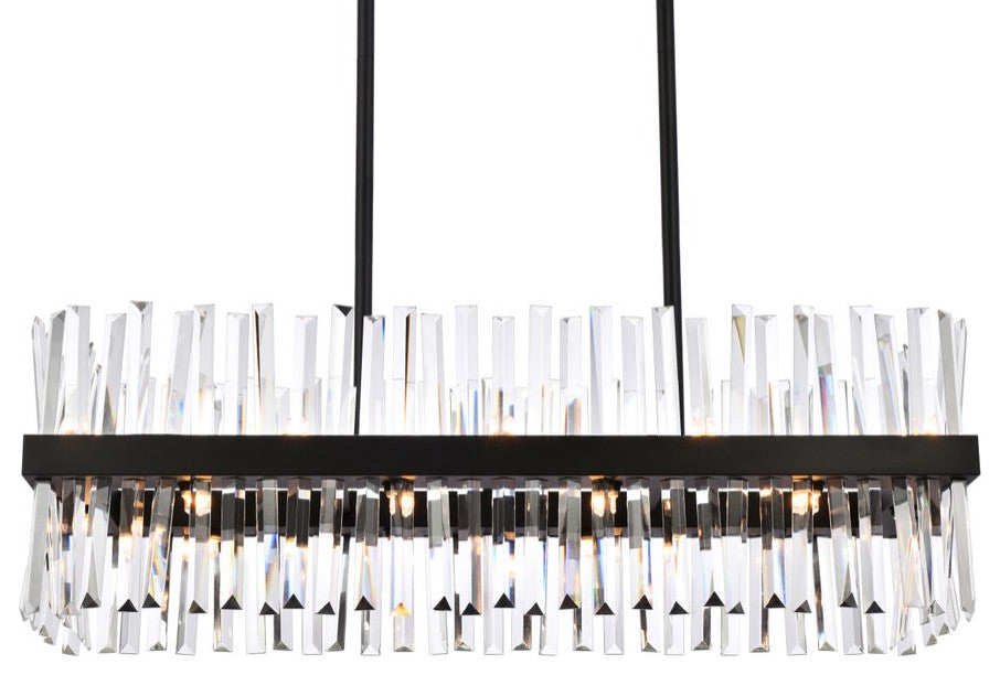 Modern Black 20-Light Chandelier
