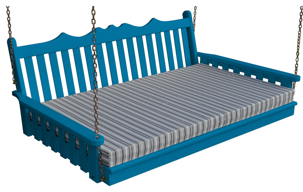 Pine Royal English Garden Swingbed, Caribbean Blue, 75 Inch