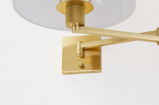 Sammy 10.25" High Aged Brass Wall Sconce