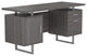 Office Desk, Weathered Gray and Silver