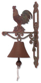 Painted Cast Iron Bell - Rooster
