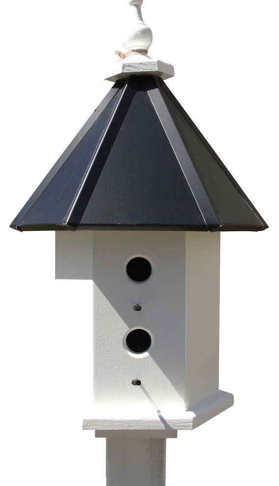 Estate Birdhouse, Black Aluminum