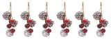 Bell and Pine Cone Drop Ornament, Set of 6