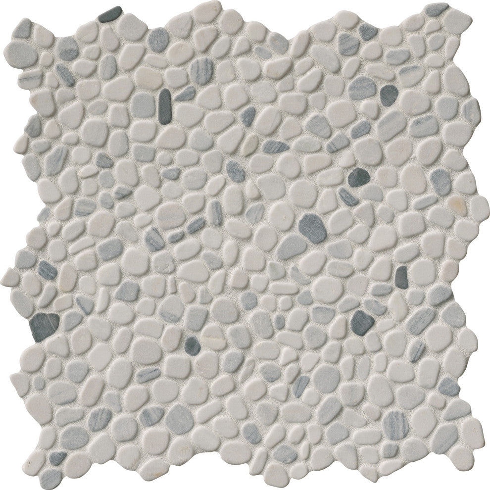 MSI THDW1-SH-PEB 11-7/16" x 11-7/16" Pebble Mosaic Sheet - - Black / White