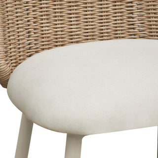 Alexa Performance Fabric Outdoor Dining Chair, Cream