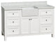 Yorkshire 60" Bathroom Vanity, White, Engineered Marble, Single